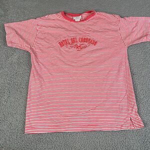 Vintage Hotel Del Coronado T Shirt Medium Pink White Striped Embroidered 90s